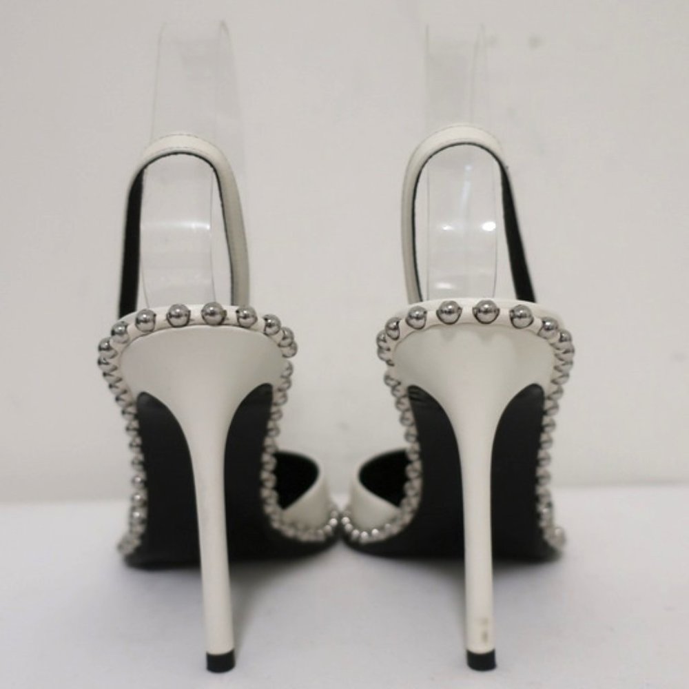 Alexander Wang Rina Pumps White Studded Size 35 - Picture 8 of 12